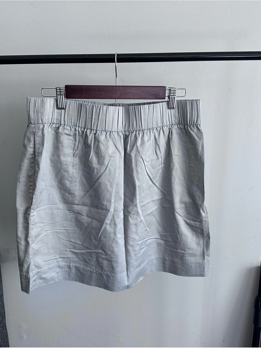 J. Crew Cotton Mini Skirt Size 8 J.Crew Pull-on Lightweight Muted Gray Skirt